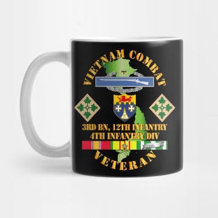 Vietnam Combat Infantry Veteran w 3rd Bn 12th Inf - 4th ID SSI Mug